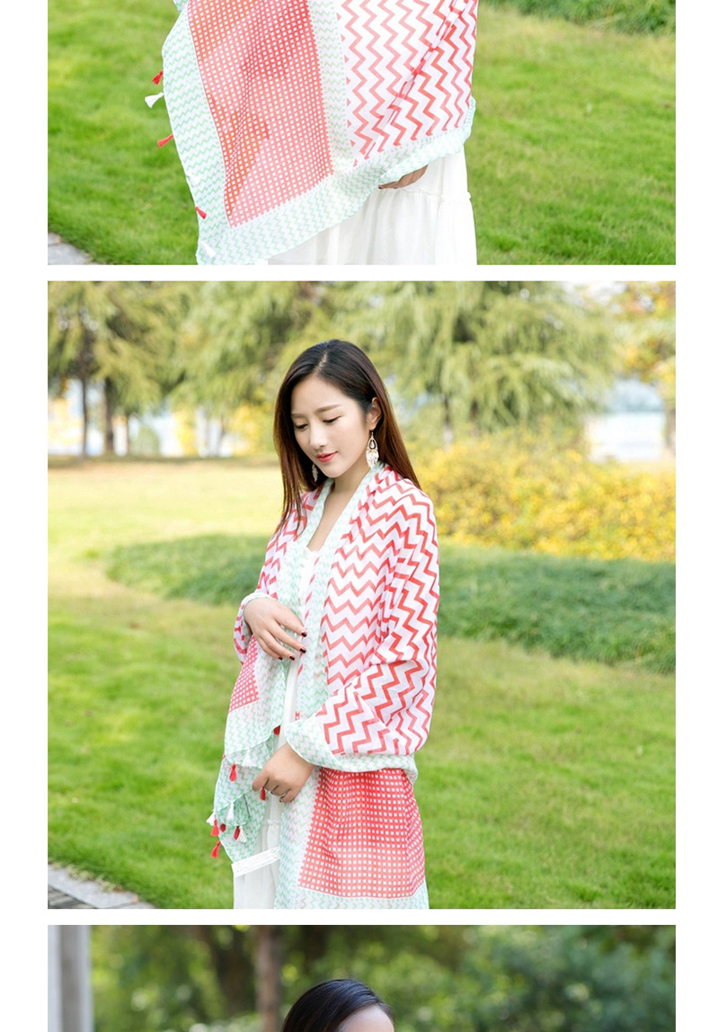 Fashion Pink Stripe Pattern Decorated Scarf,Thin Scaves