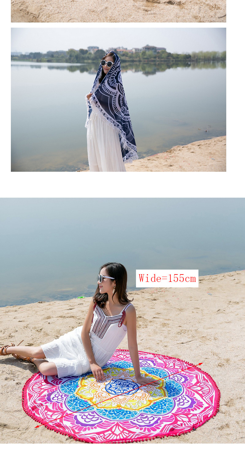 Fashion Purple+white Tassel Decorated Beach Scarf,Cover-Ups