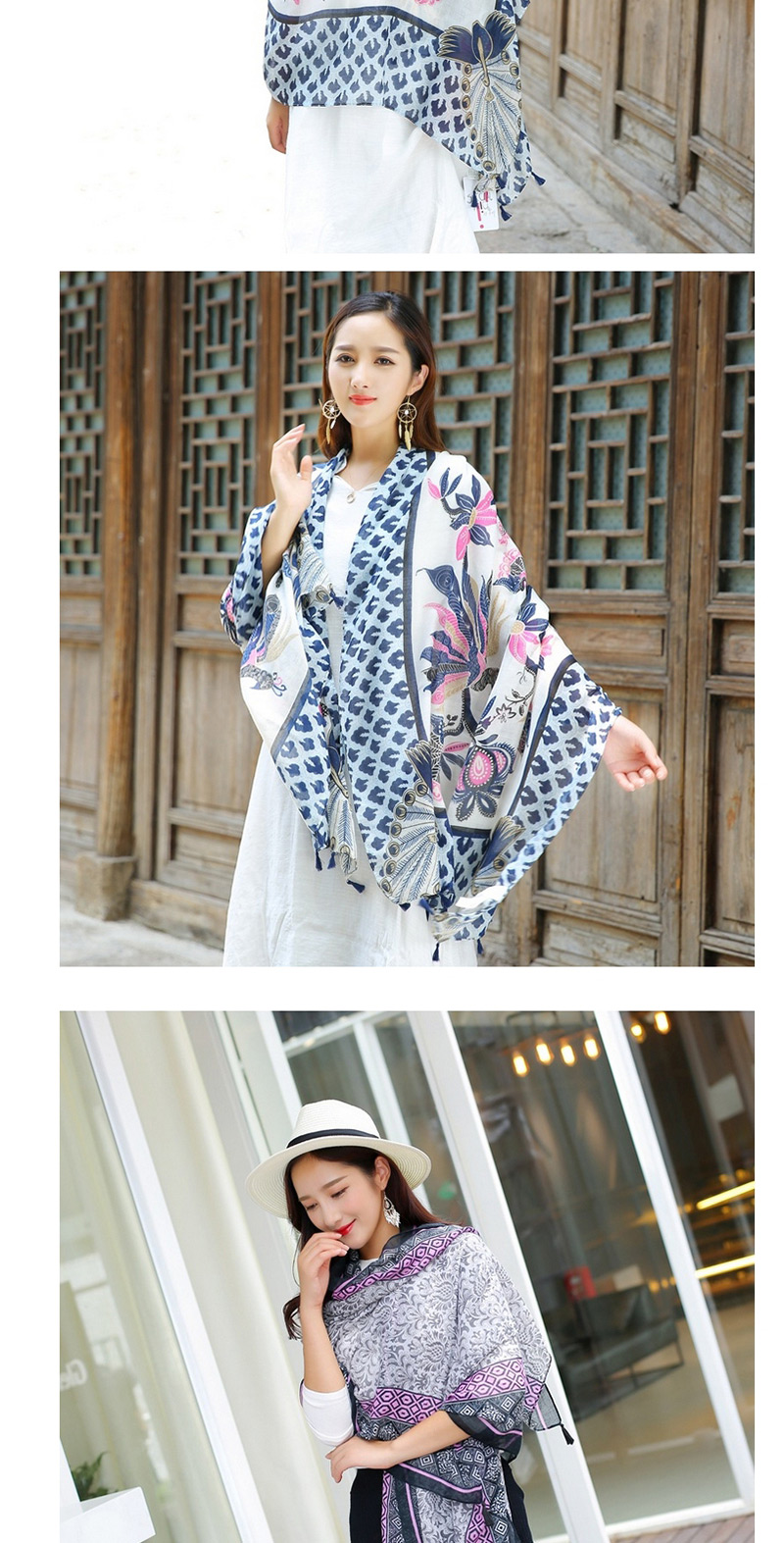Fashion Multi-color Geometry Decorated Scarf,Thin Scaves