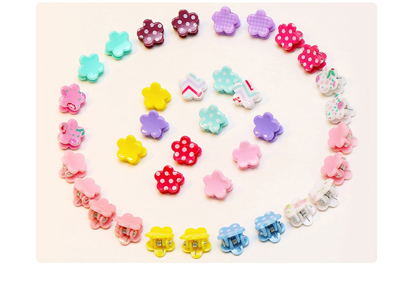 Fashion Multi-color Waves Pattern Decorated Hair Clip (12 Pcs),Kids Accessories
