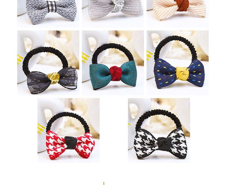 Fashion Navy+gold Color Bowknot Pattern Decorated Hair Band,Kids Accessories