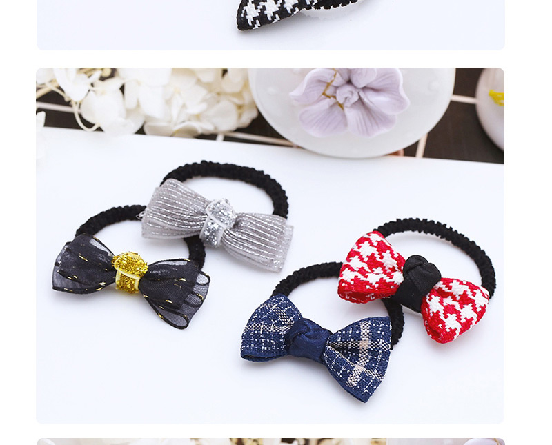Fashion Navy Grid Pattern Decorated Hair Band,Kids Accessories