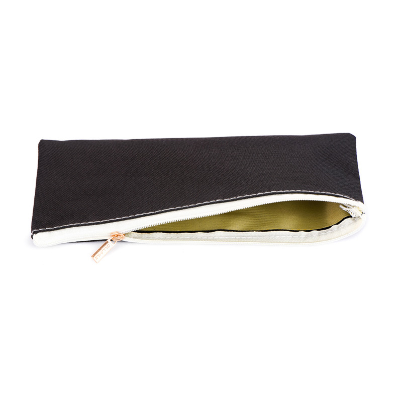 Fashion Black Square Shape Decorated Cosmetic Bag,Beauty tools