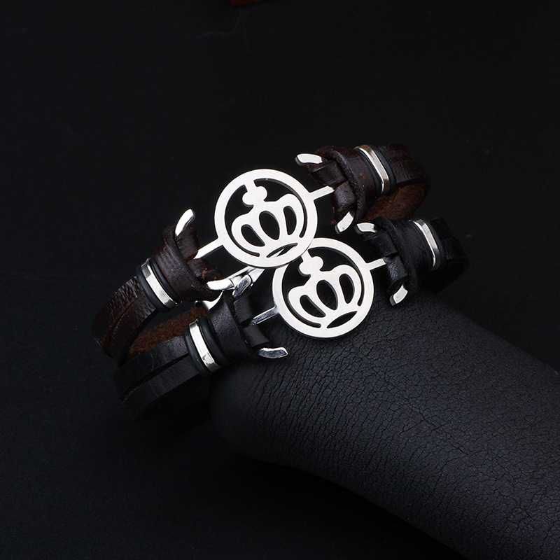 Fashion Black Crown Shape Decorated Bracelet,Bracelets