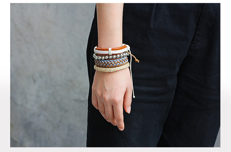 Fashion Khaki+brown Bead Decorated Bracelet,Bracelets Set