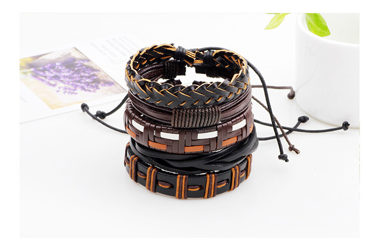 Fashion Coffee Color Matching Decorated Bracelet (5 Pcs ),Fashion Bracelets