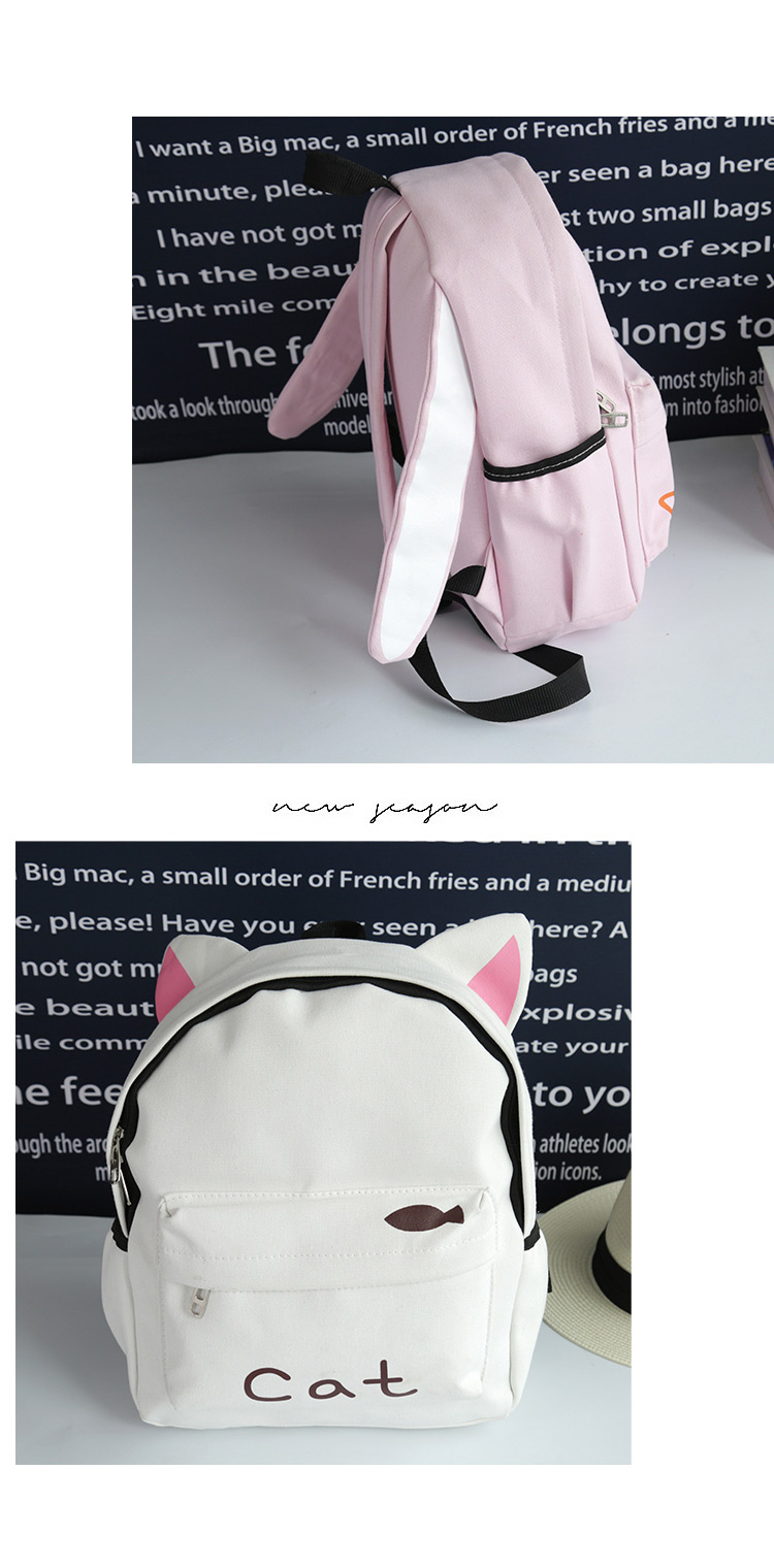 Fashion Brown Cat Shape Decorated Backpack,Backpack