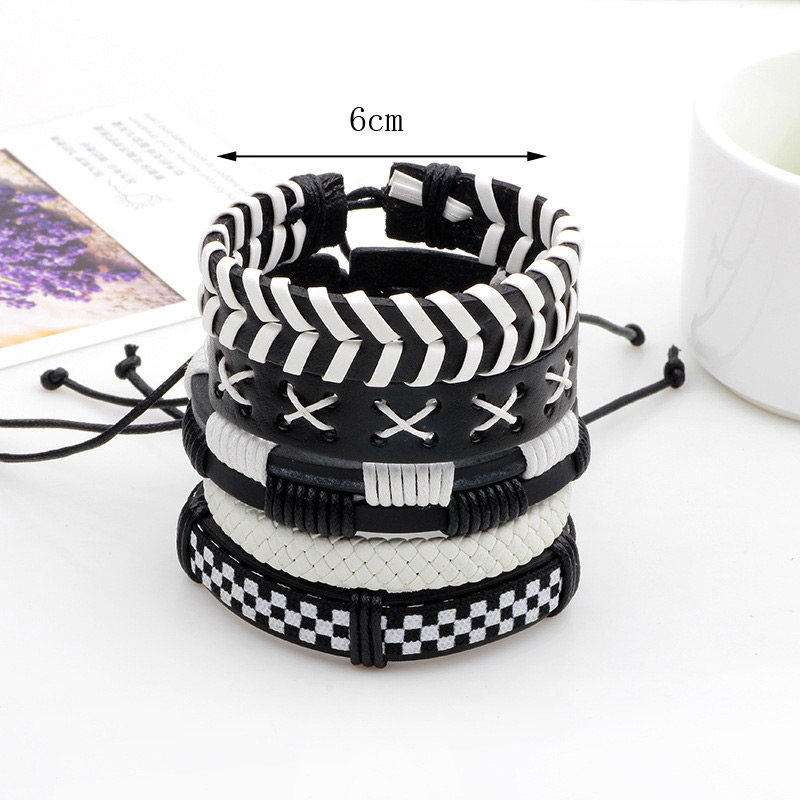 Fashion White+black Pure Color Decorated Bracelet (5 Pcs),Fashion Bracelets