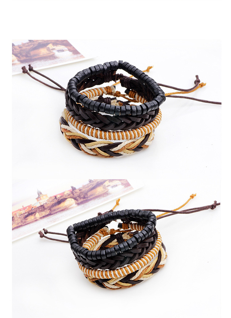 Fashion White+black Color Matching Decorated Bracelet (4 Pcs),Fashion Bracelets
