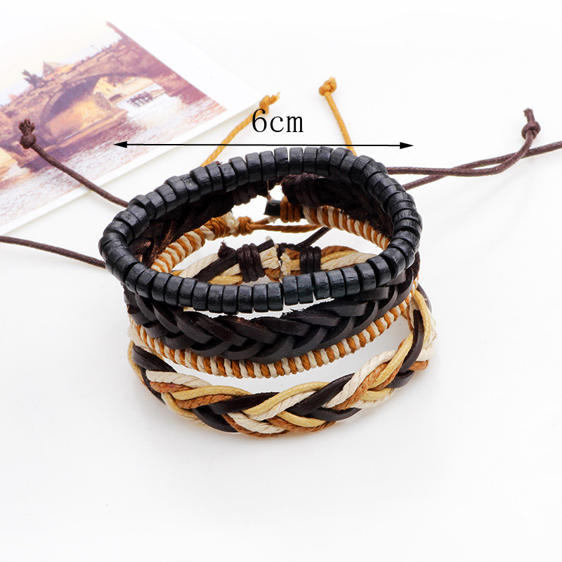 Fashion White+black Color Matching Decorated Bracelet (4 Pcs),Fashion Bracelets