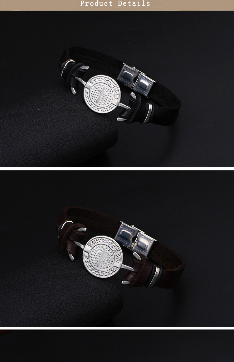 Fashion Black Cross Pattern Decorated Bracelet,Bracelets