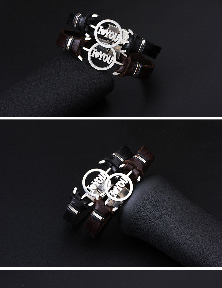 Fashion Brown Lettle Shape Decorated Bracelet,Bracelets