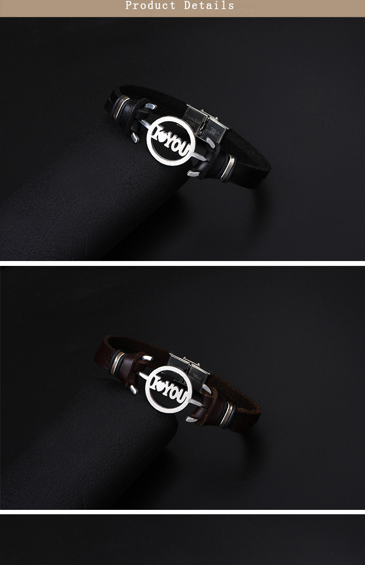 Fashion Black Lettle Shape Decorated Bracelet,Bracelets