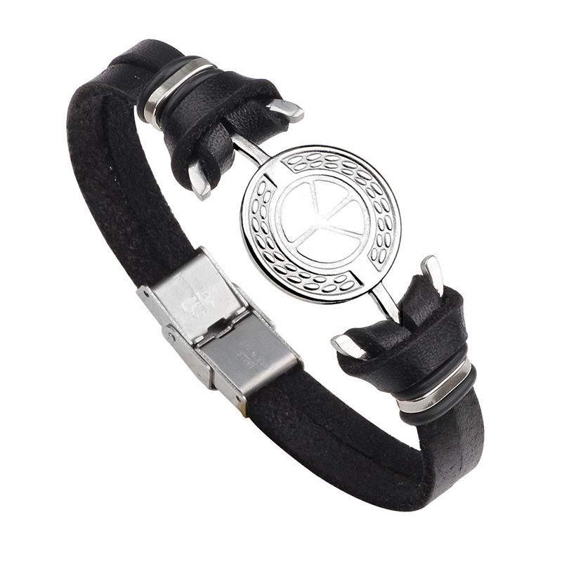 Fashion Black Wafer Pattern Decorated Bracelet,Bracelets