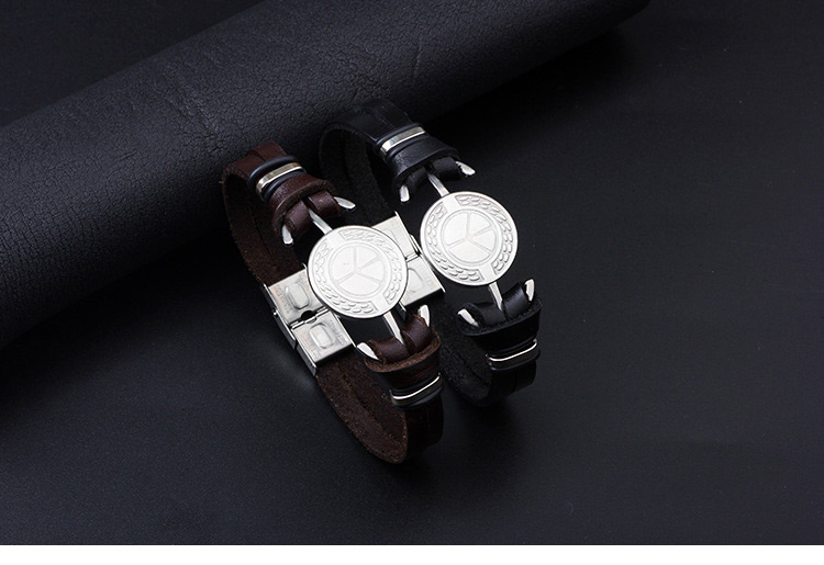 Fashion Black Wafer Pattern Decorated Bracelet,Bracelets