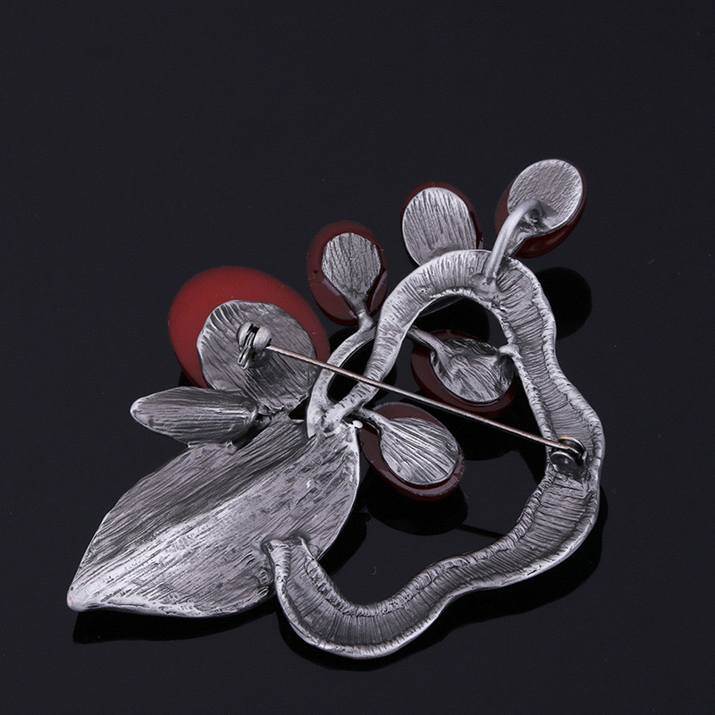 Fashion Red Leaf Shape Decorated Brooch,Korean Brooches