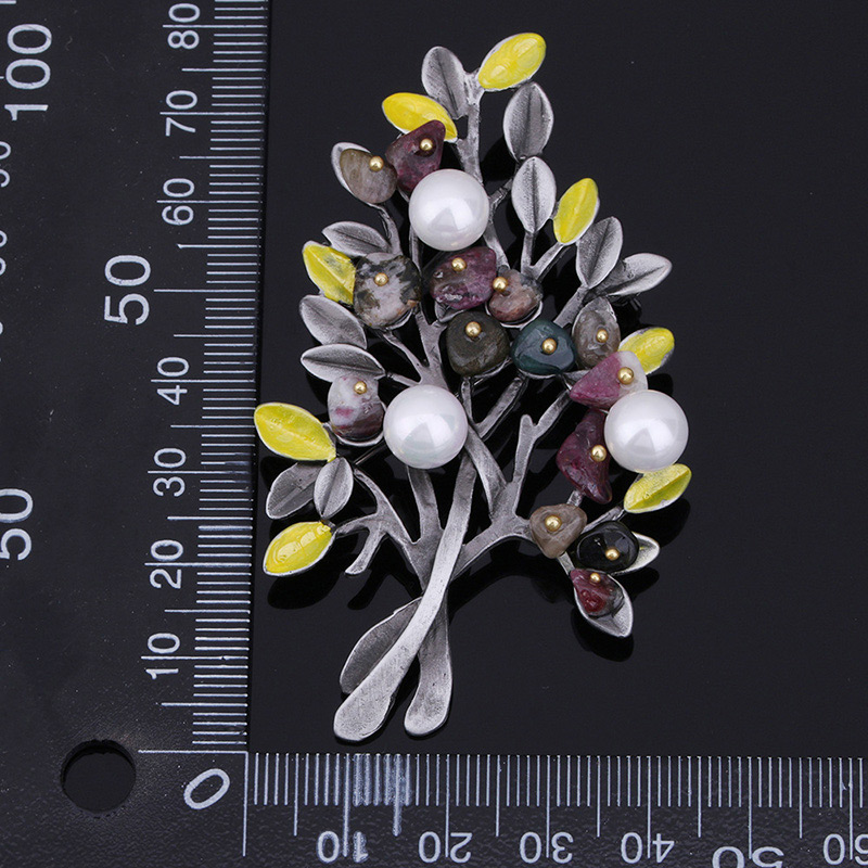 Fashion White Tree Shape Decorated Brooch,Korean Brooches