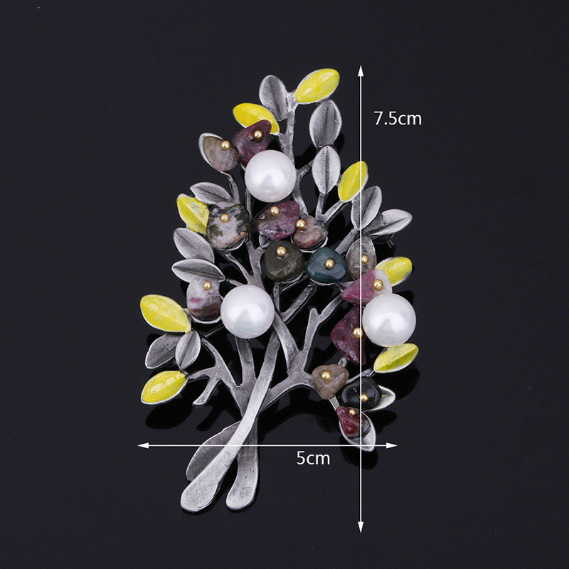 Fashion White Tree Shape Decorated Brooch,Korean Brooches