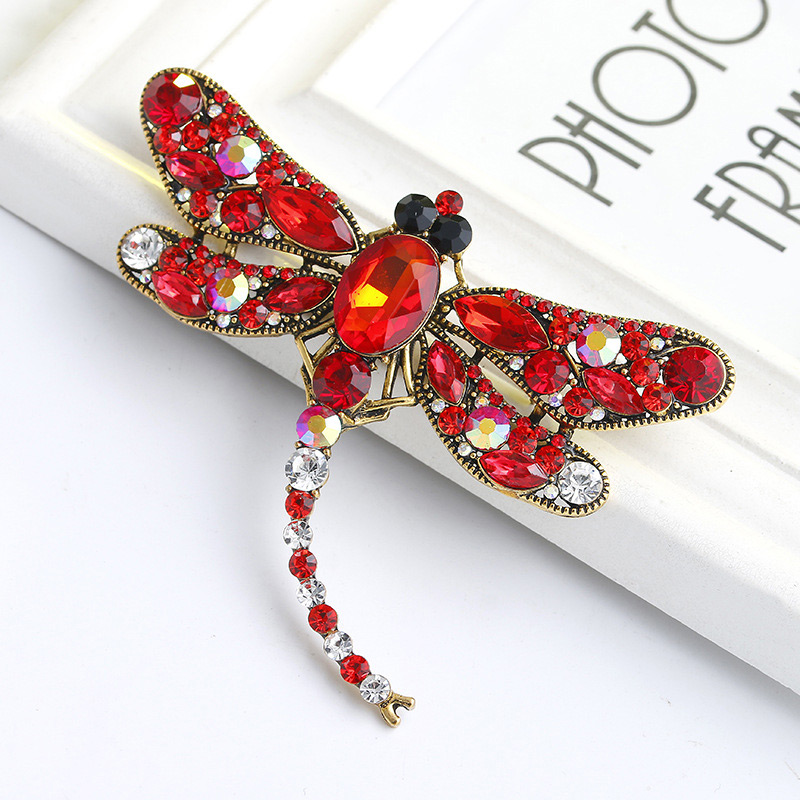 Fashion Red Dragonfly Shape Decorated Brooch,Korean Brooches