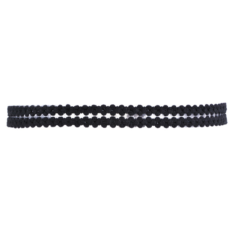Elegant Black Pearl&rivet Decorated Choker Sets(5pcs),Chokers