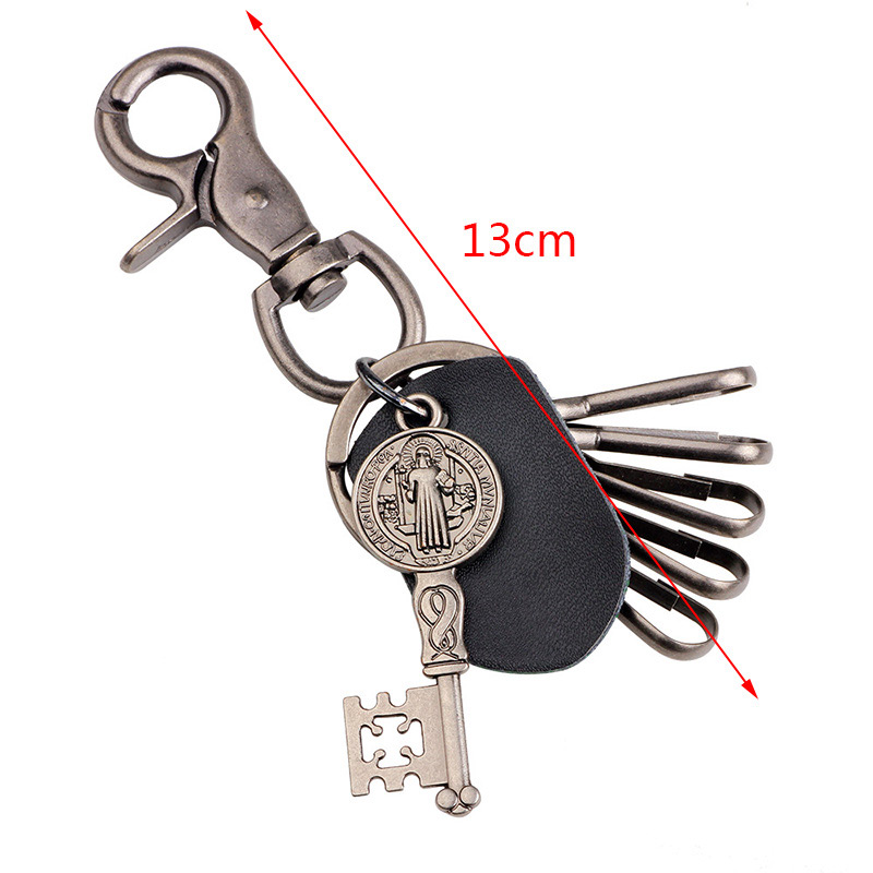 Vintage Gun Black Jesus Pattern Decorated Simple Keychain,Fashion Keychain