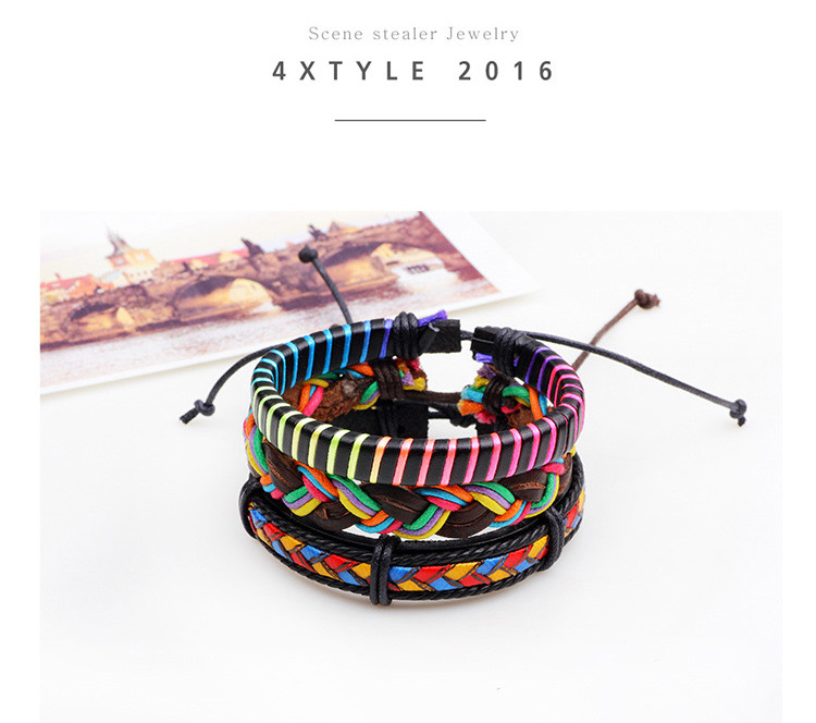 Vintage Multi-color Color Matching Decorated Multi-layer Bracelet,Fashion Bracelets