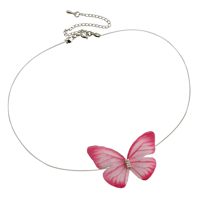 Fashion Blue Butterfly Decorated Simple Choker,Pendants