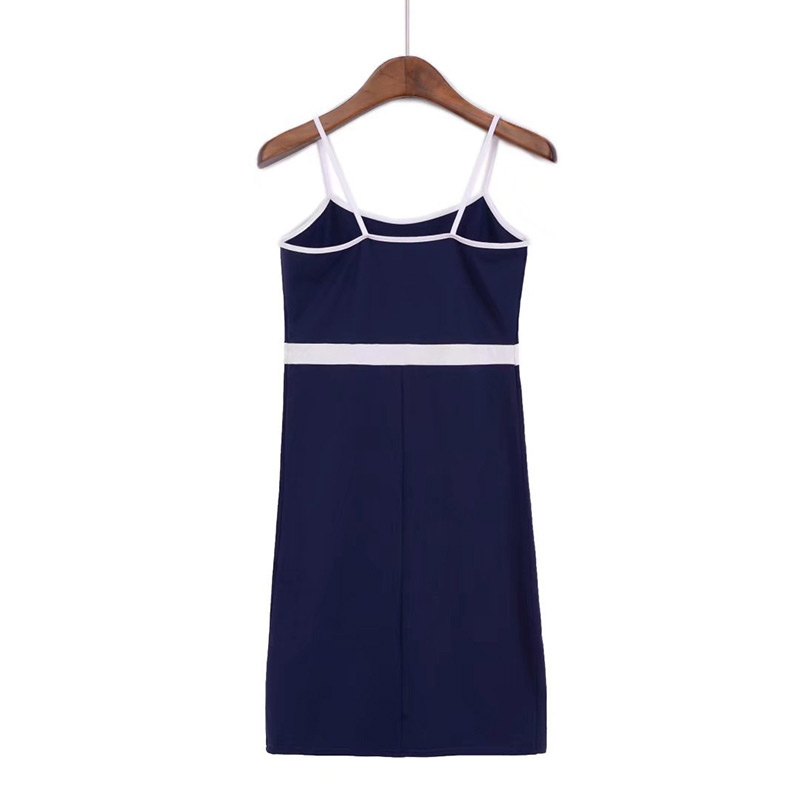 Trendy Navy Pure Color Decorated Packing Hip Suspender Dress,Long Dress
