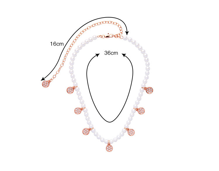 Fashion White Round Shape Pendant Decorated Necklace,Pendants