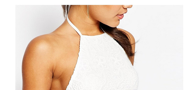 Sexy White Off-the-shoulder Design Pure Color Vests,SLEEPWEAR & UNDERWEAR