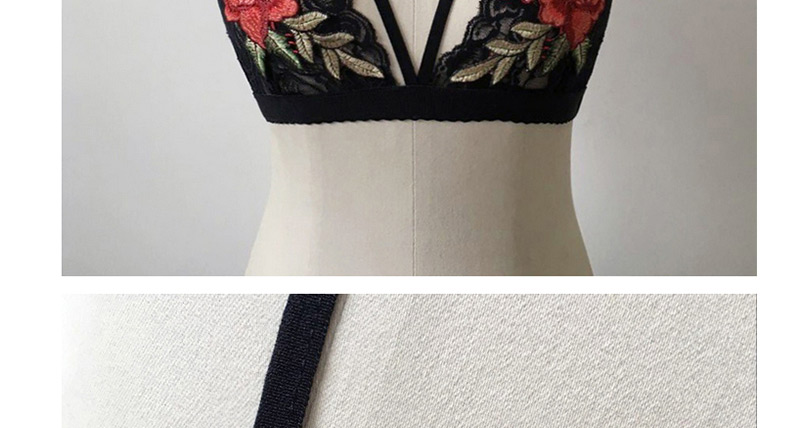 Sexy Black Embroidery Flower Decorated Underwear,SLEEPWEAR & UNDERWEAR