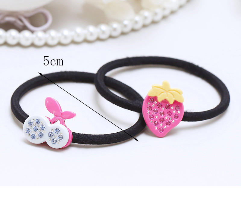 Lovely Light Pink Strawberry Shape Decorated Hair Band,Hair Ring