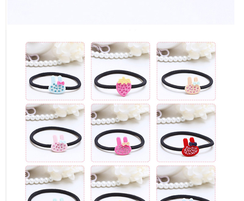 Lovely Pink Rabbit Ears Decorated Simple Hair Band,Hair Ring