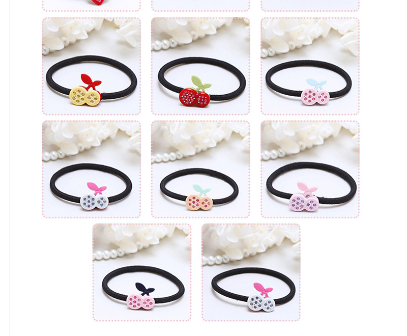 Lovely White Cherry Shape Decorated Simple Hair Band,Hair Ring