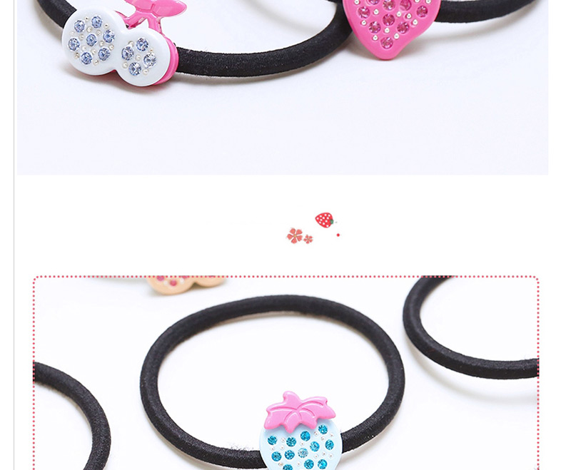 Lovely Blue Strawberry Shape Decorated Hair Band,Hair Ring