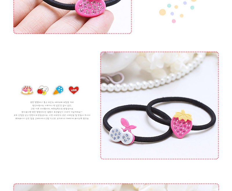 Lovely Pink Cherry Shape Decorated Simple Hair Band,Hair Ring