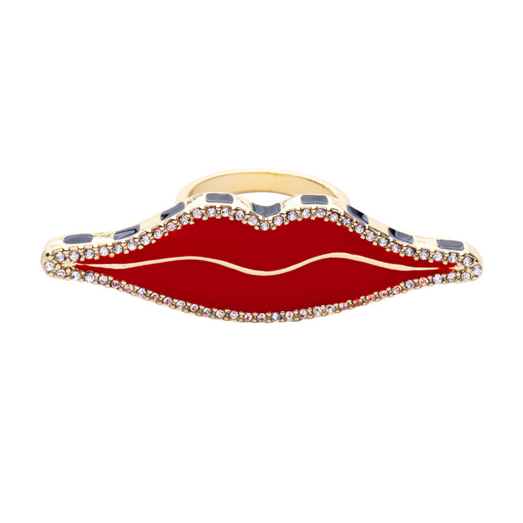 Elegant Red Lip Shape Decorated Simple Ring,Fashion Rings