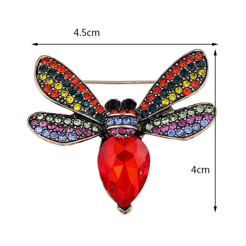 Fashion Red Diamond Decorated Bee Shape Design Brooch,Korean Brooches