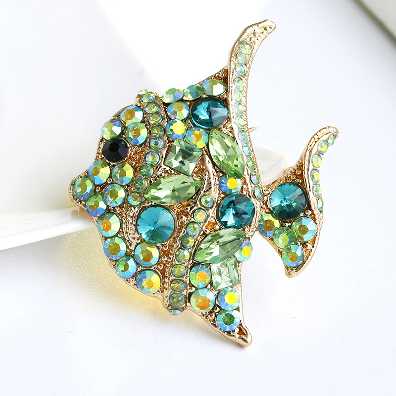Trendy Green Fish Shape Decorated Simple Brooch,Korean Brooches