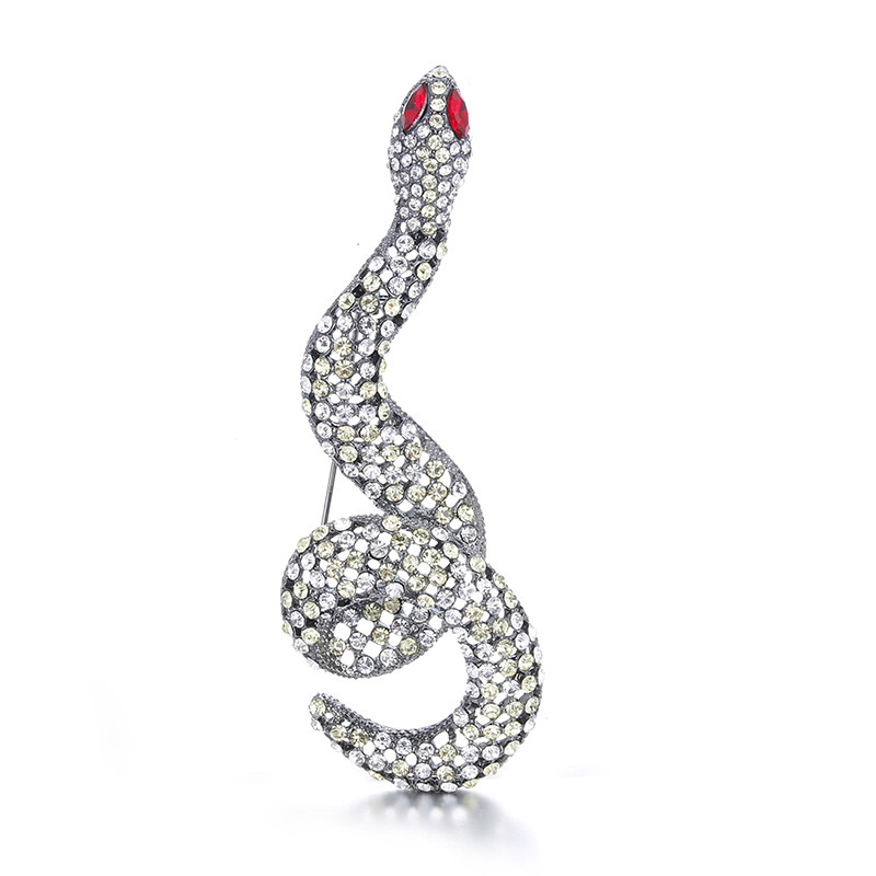 Exaggerated White Python Shape Decorated Pure Color Brooch,Korean Brooches