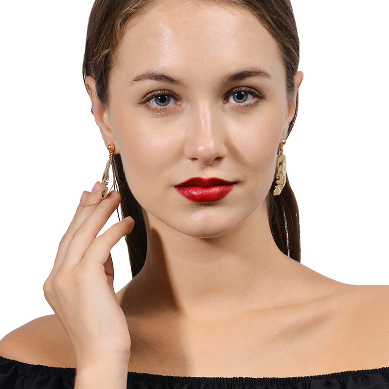 Fashion Gold Color Mask Shape Decorated Pure Color Earrings,Drop Earrings