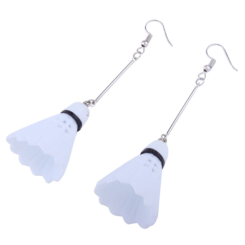 Fashion White Badminton Decorated Earrings,Drop Earrings
