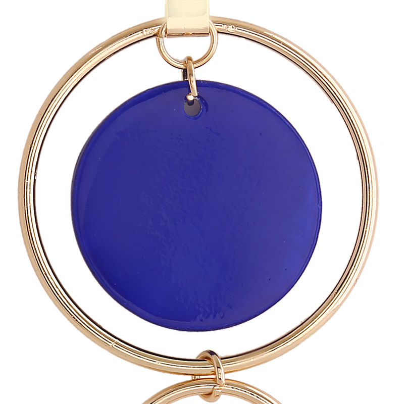 Personality Blue Round Shape Decorated Asymmetrical Earrings,Drop Earrings