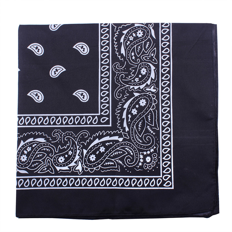 Bohemia Black Color-matching Decorated Tassel Sqaure Scarf,Thin Scaves