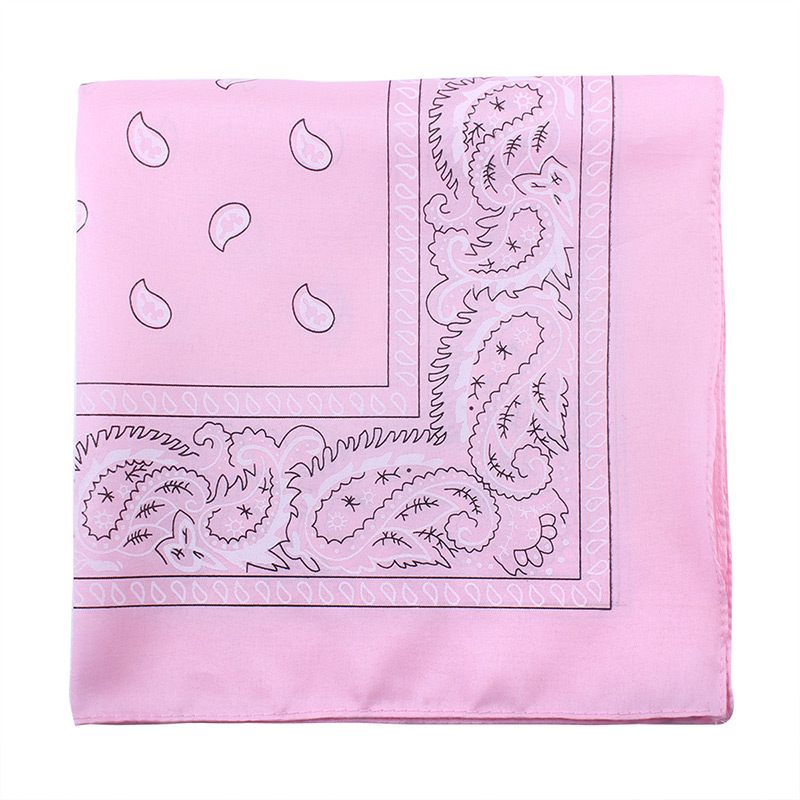 Bohemia Pink Color-matching Decorated Tassel Sqaure Scarf,Thin Scaves