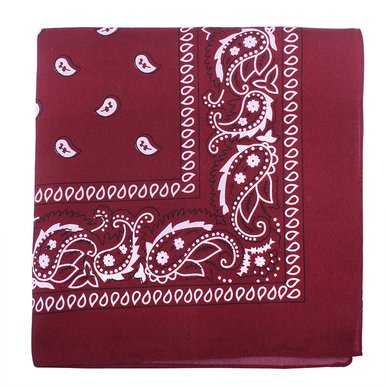 Bohemia Red Color-matching Decorated Tassel Sqaure Scarf,Thin Scaves