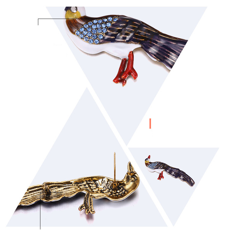 Personality Mutlti-color Bird Shape Decorated Brooch,Korean Brooches