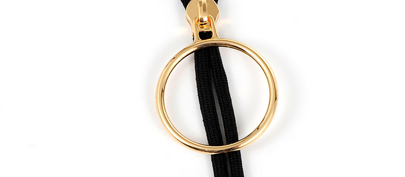 Fashion Black Circular Ring Decorated Simple Necklace,Multi Strand Necklaces