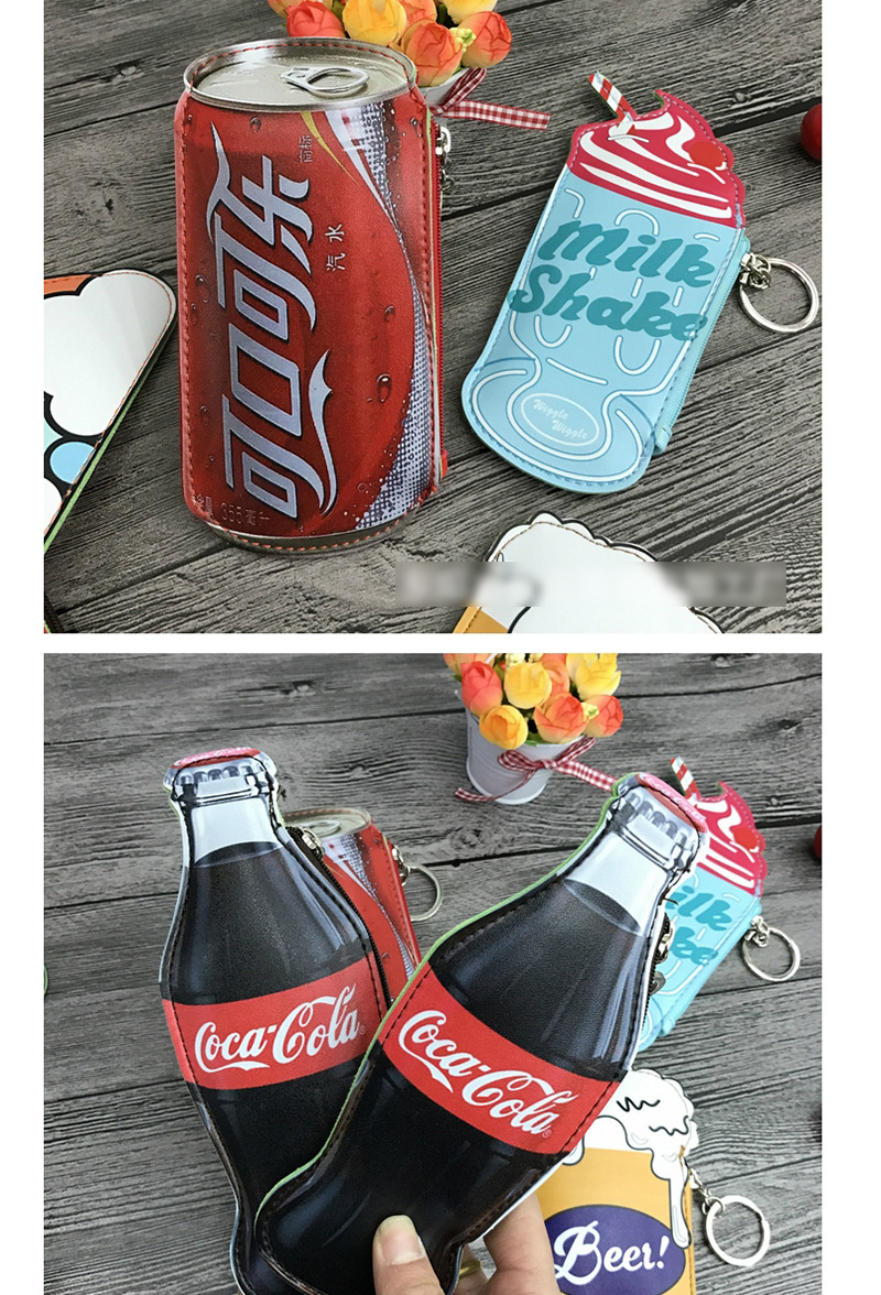 Fashion Black+red Cocacola Shape Decorated Coin Purse,Wallet