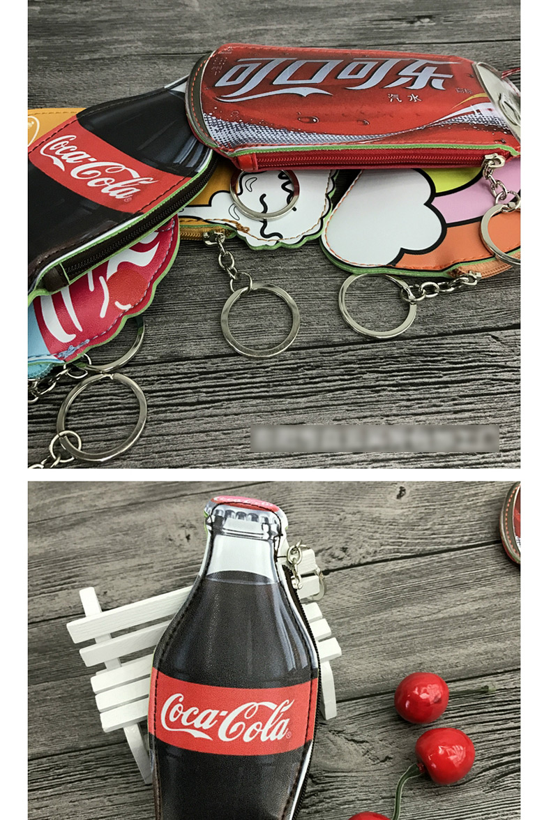 Fashion Black+red Cocacola Shape Decorated Coin Purse,Wallet